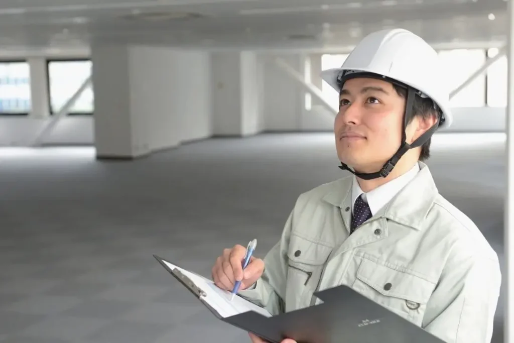 contractor inspecting the site