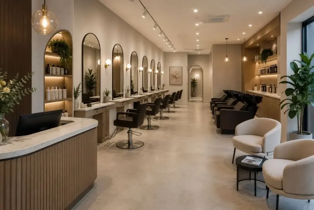 minimalist salon interior design